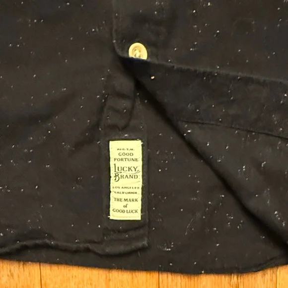 Lucky Brand Men's Navy Button Shirt M - Picture 6 of 6